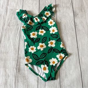 Hanna Andersson green floral bathing suit